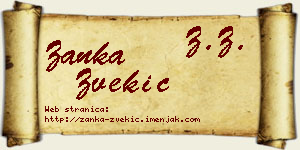 Žanka Zvekić vizit kartica